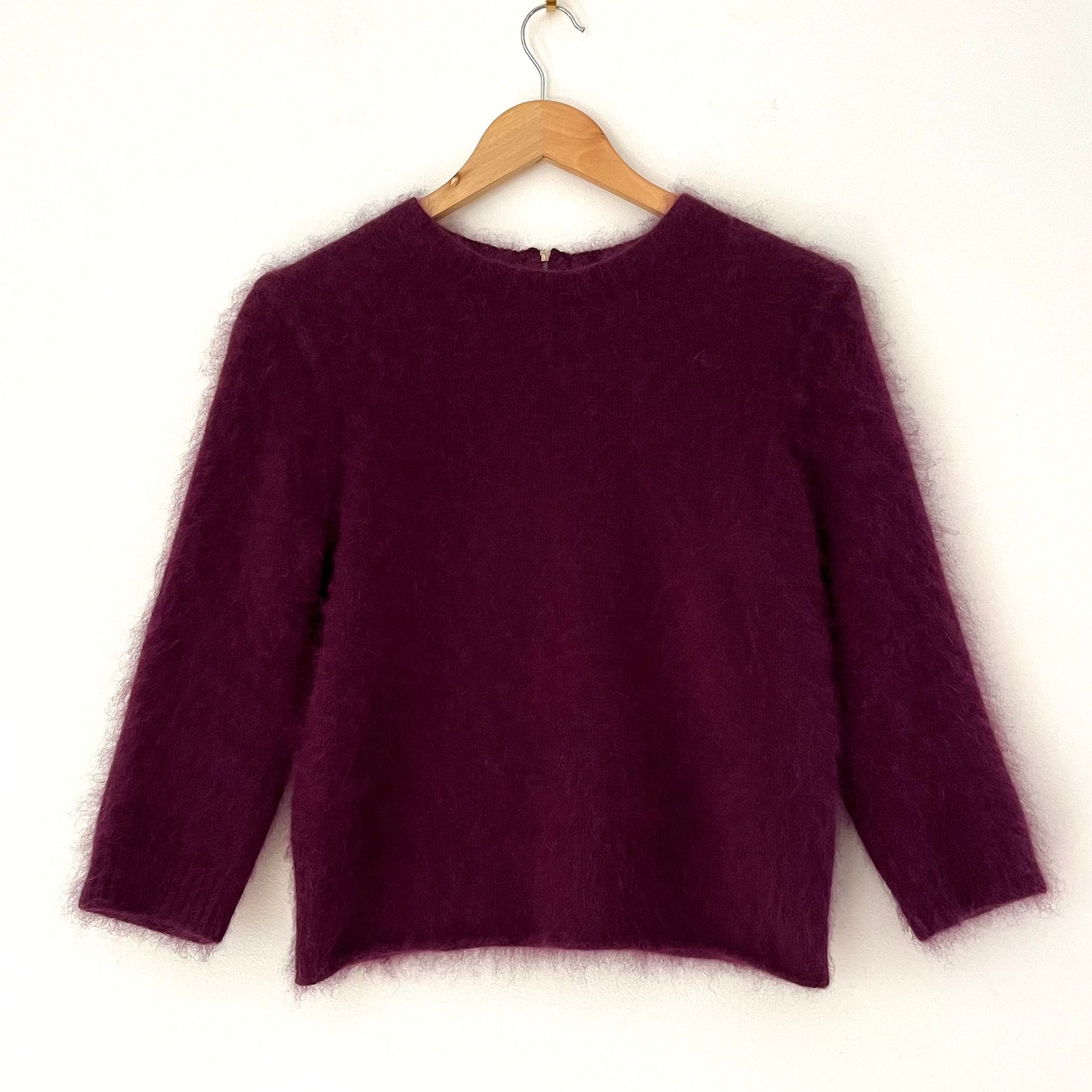 Carven Angora Sweater Top in Wine Size M.