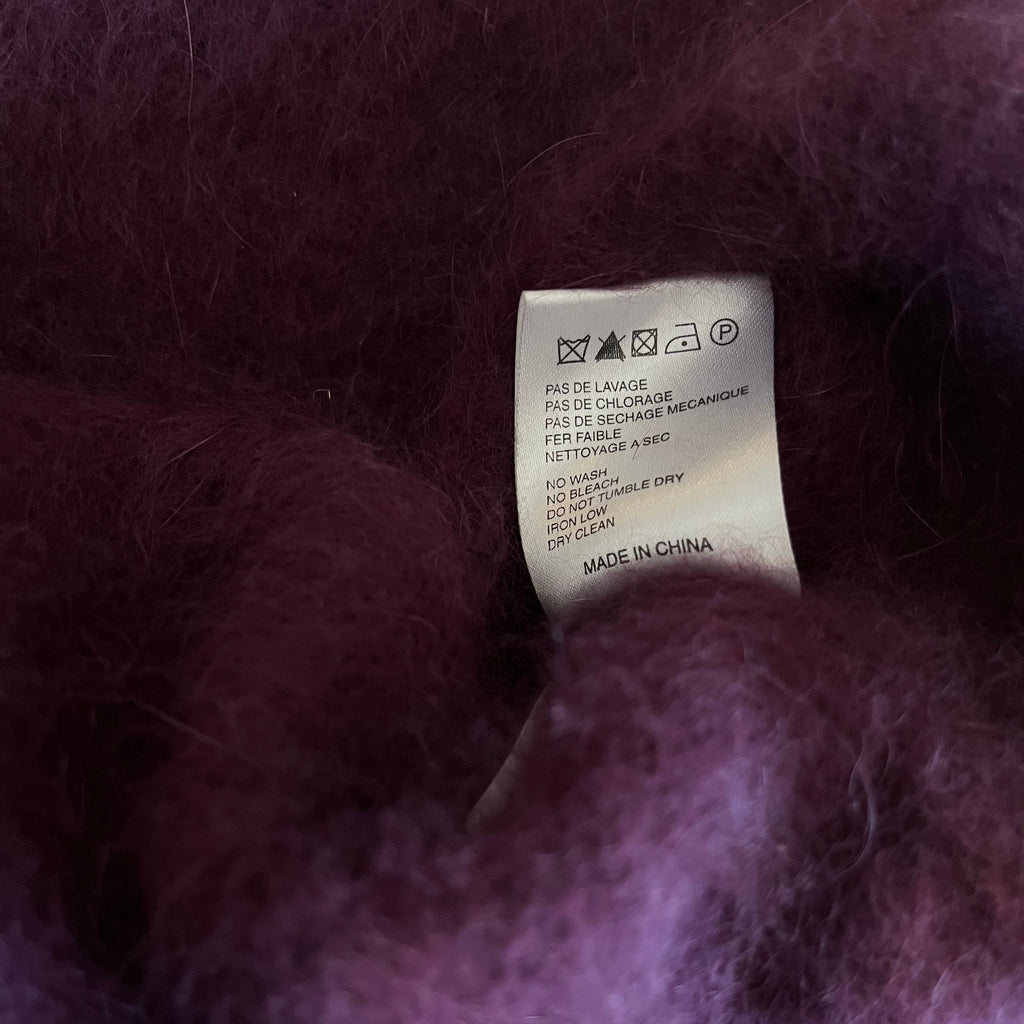 Carven Angora Sweater Top in Wine Size M.