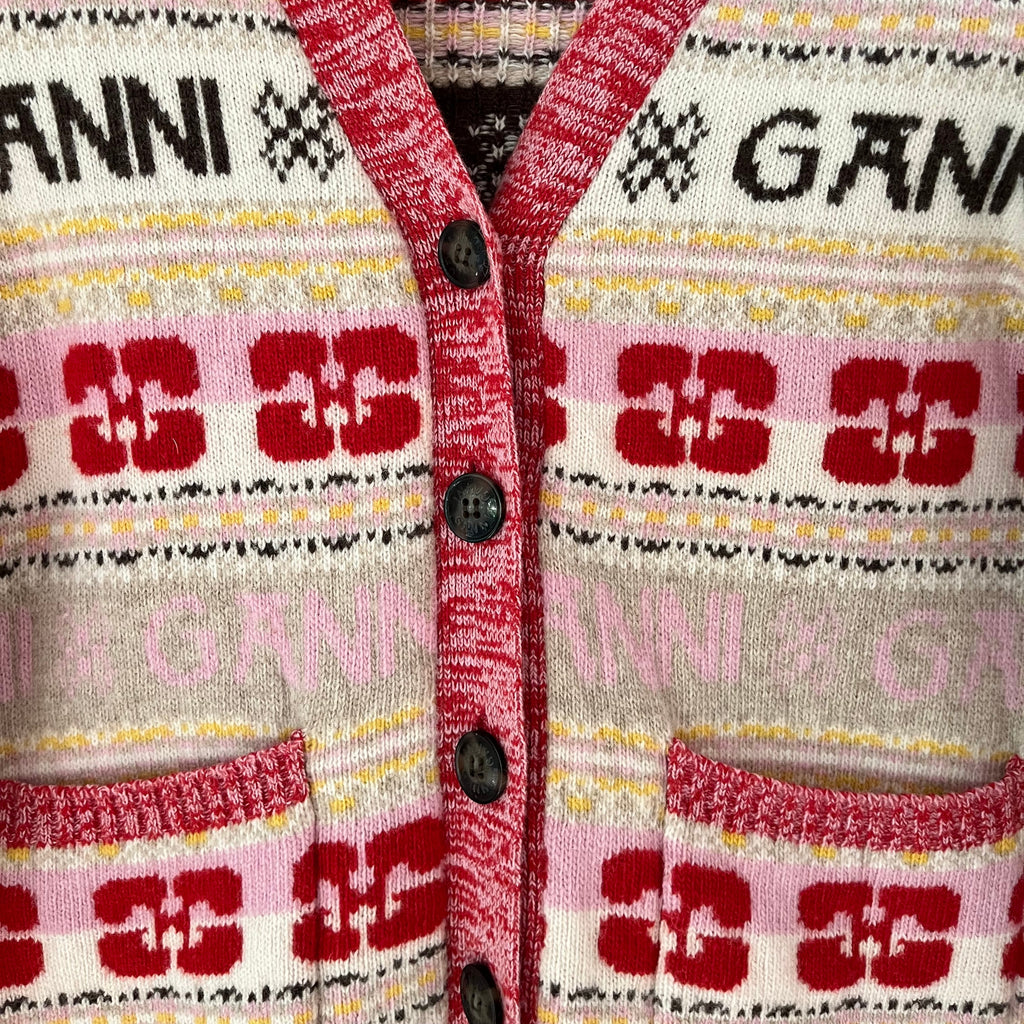 Ganni Wool Blend Cardigan Size S.