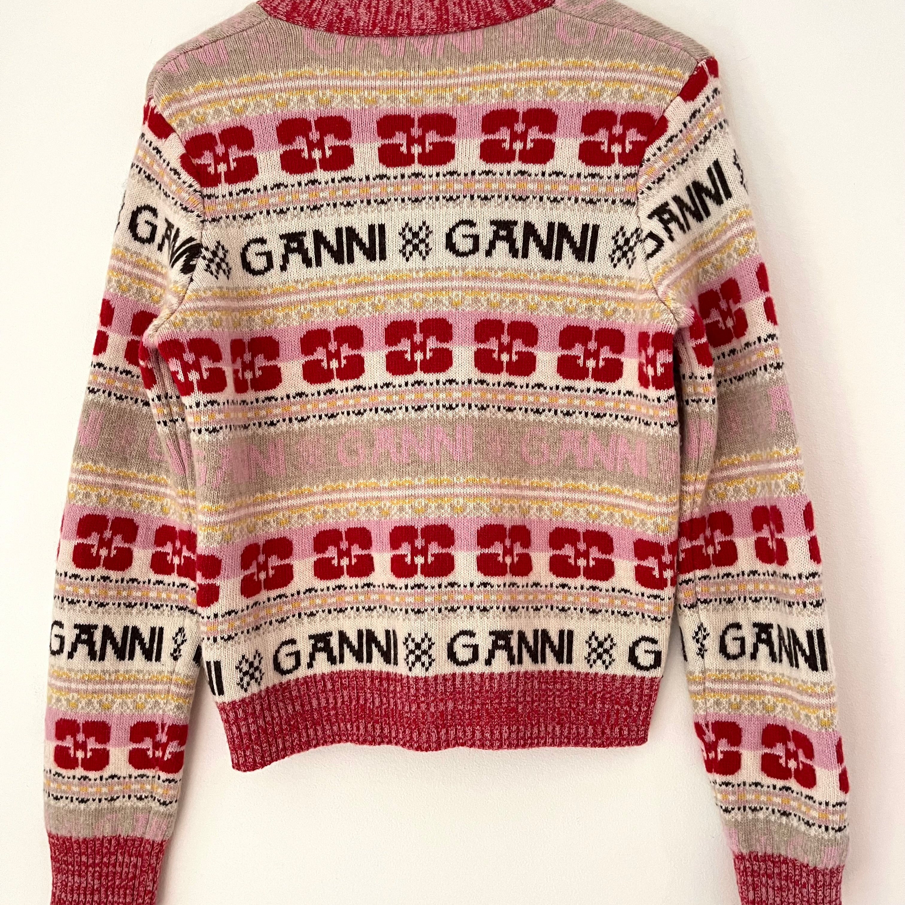 Ganni Wool Blend Cardigan Size S.