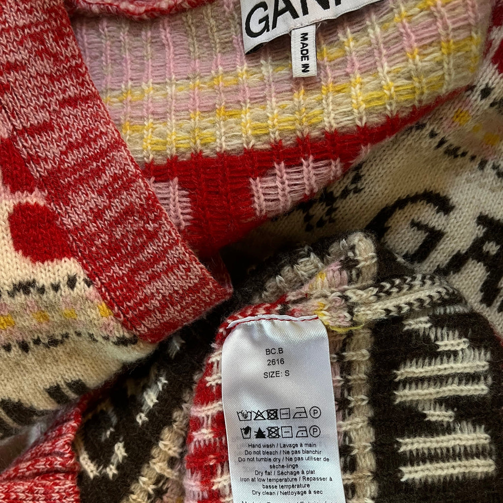 Ganni Wool Blend Cardigan Size S.