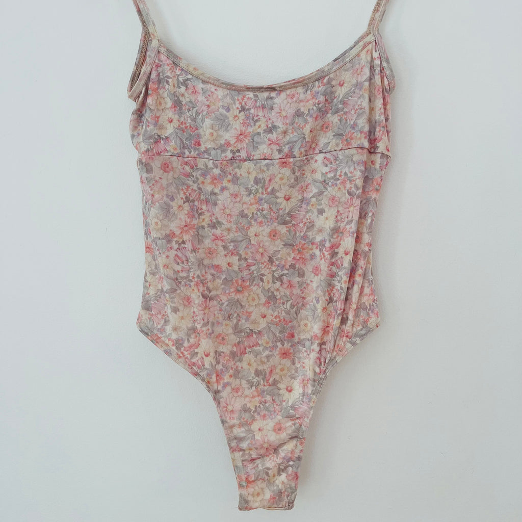 All Is A Gentle Spring Floral Leotard.