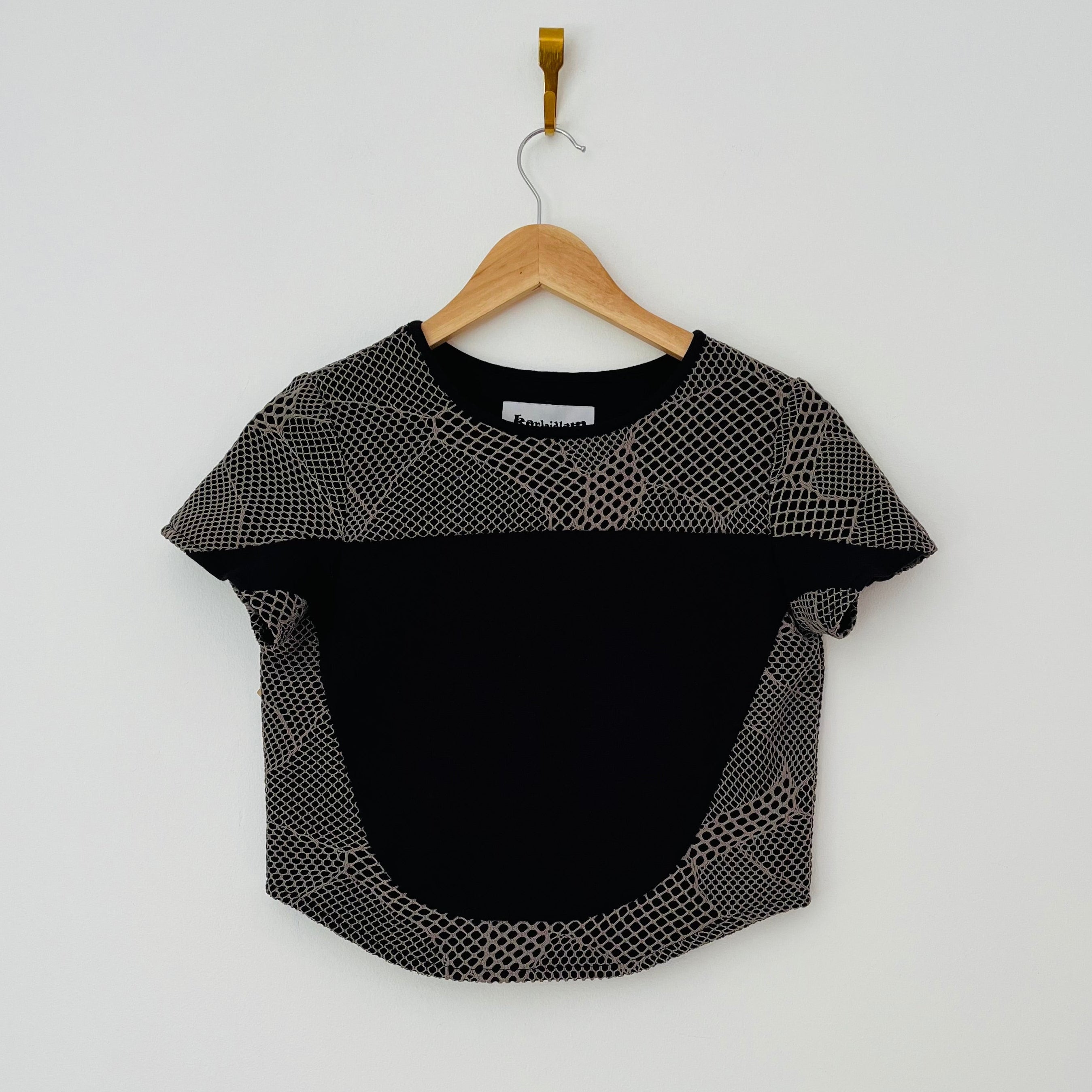 Karla Laidlaw Mesh Short Sleeve Top.