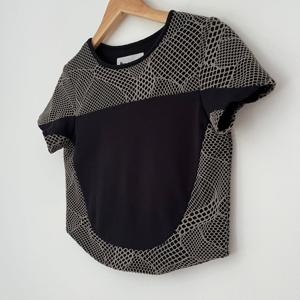 Karla Laidlaw Mesh Short Sleeve Top.
