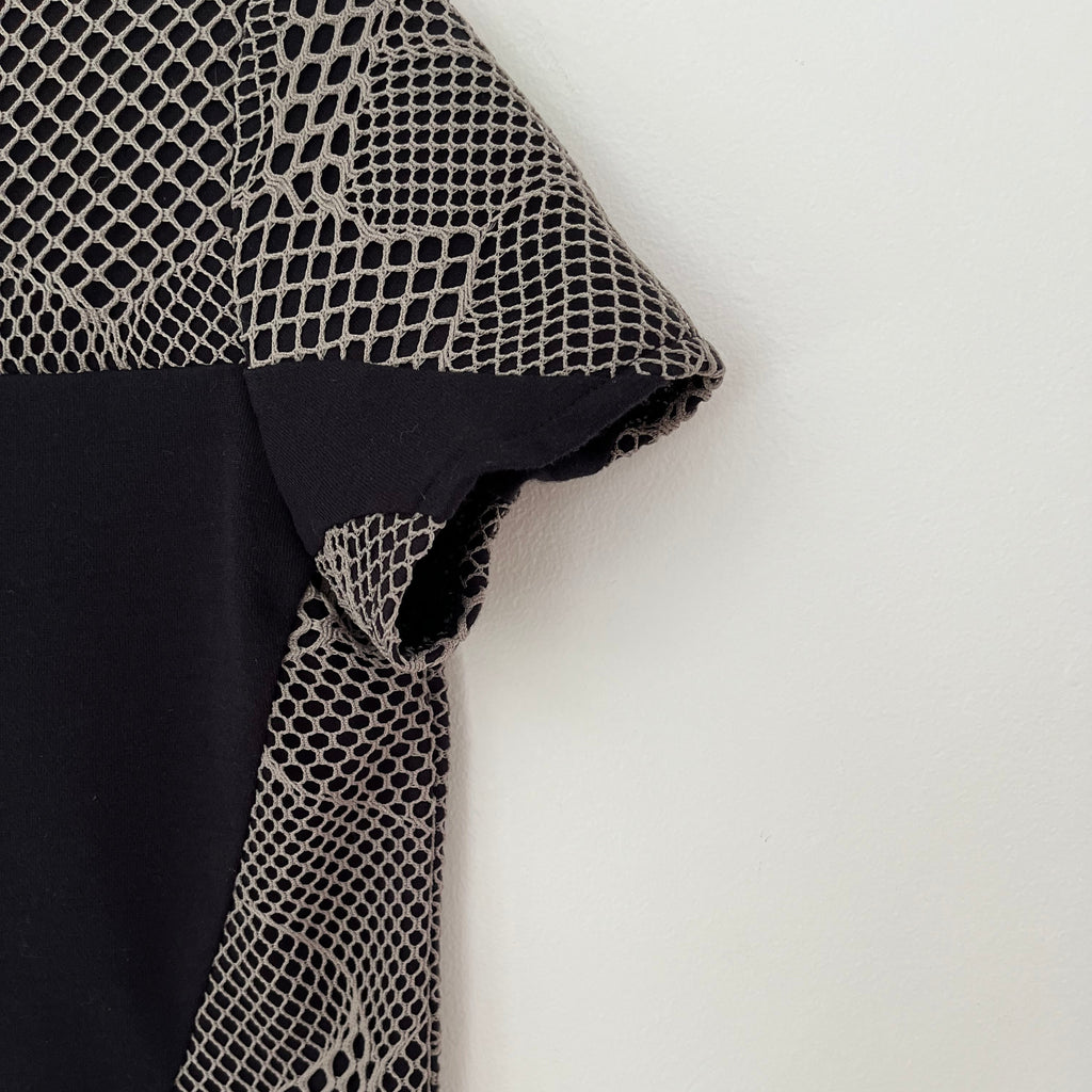 Karla Laidlaw Mesh Short Sleeve Top.