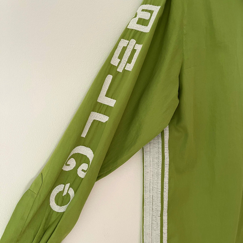 Lucy Folk MANTRA Archive Shirt in Wasabi Green Size M/L.