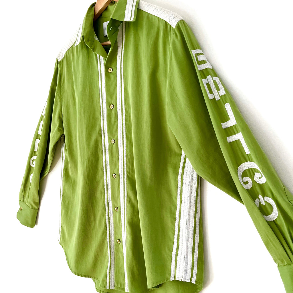 Lucy Folk MANTRA Archive Shirt in Wasabi Green Size M/L.