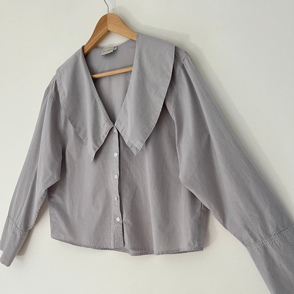 Deiji Studios Oversized Collared Shirt in Dream Stripe Size S.