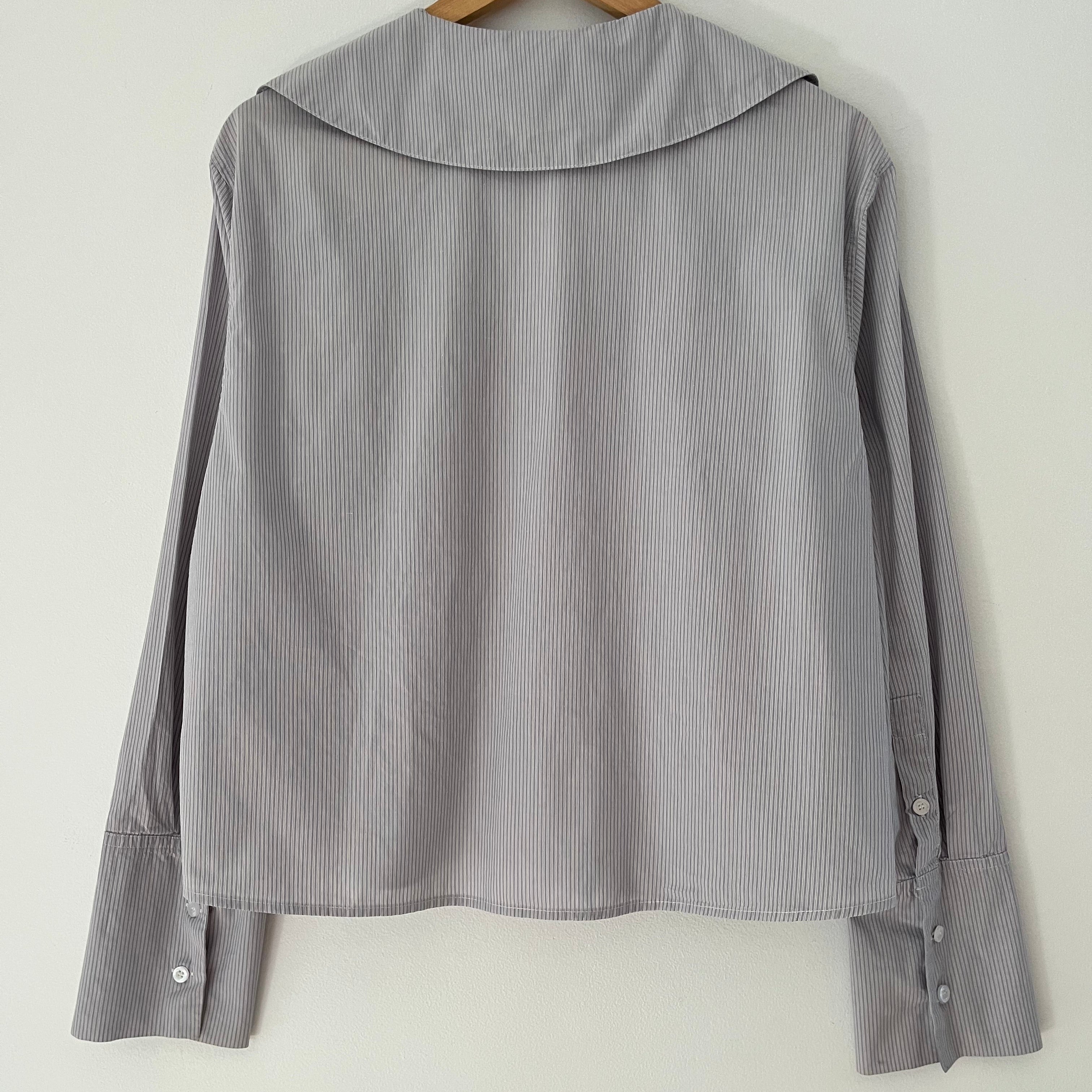 Deiji Studios Oversized Collared Shirt in Dream Stripe Size S.