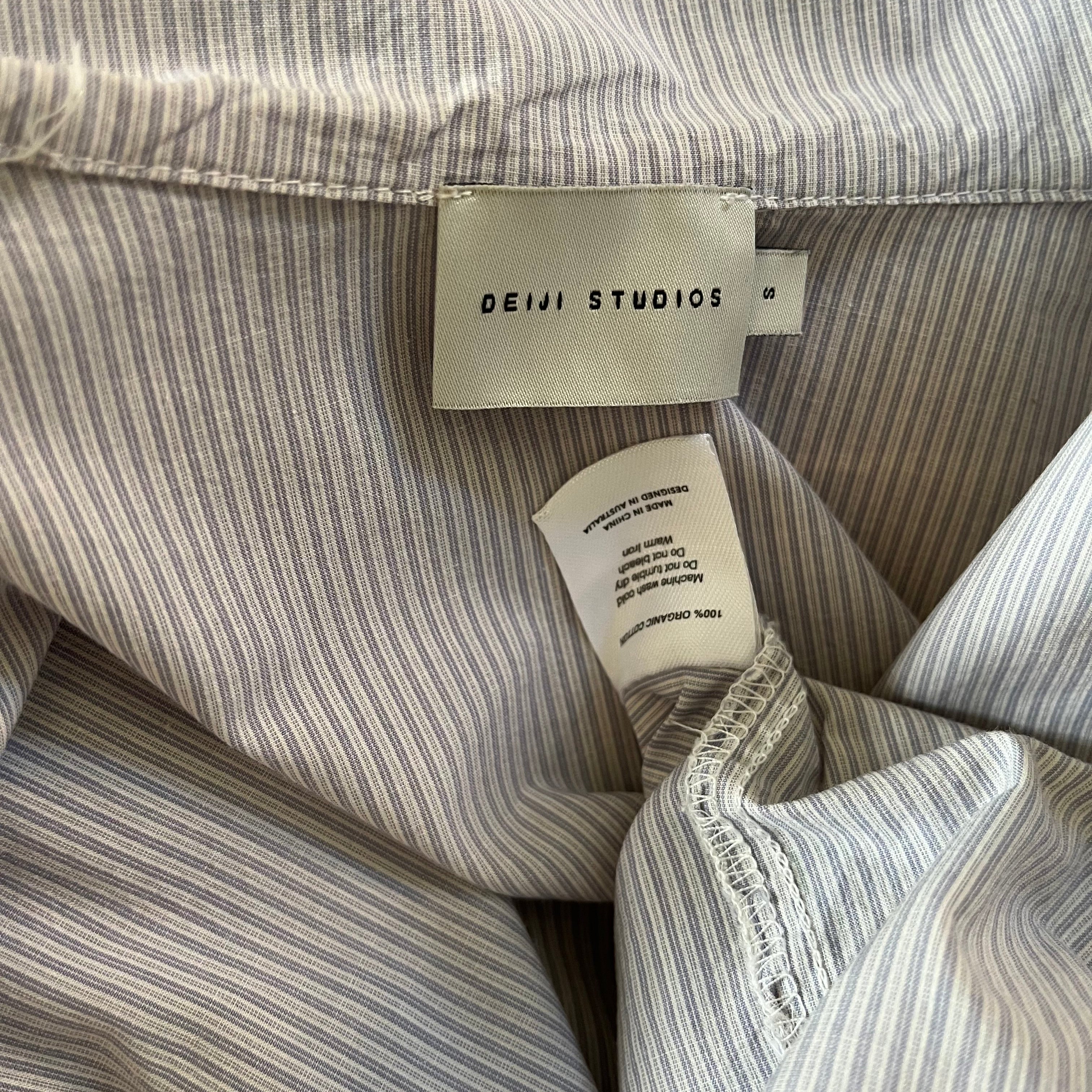 Deiji Studios Oversized Collared Shirt in Dream Stripe Size S.