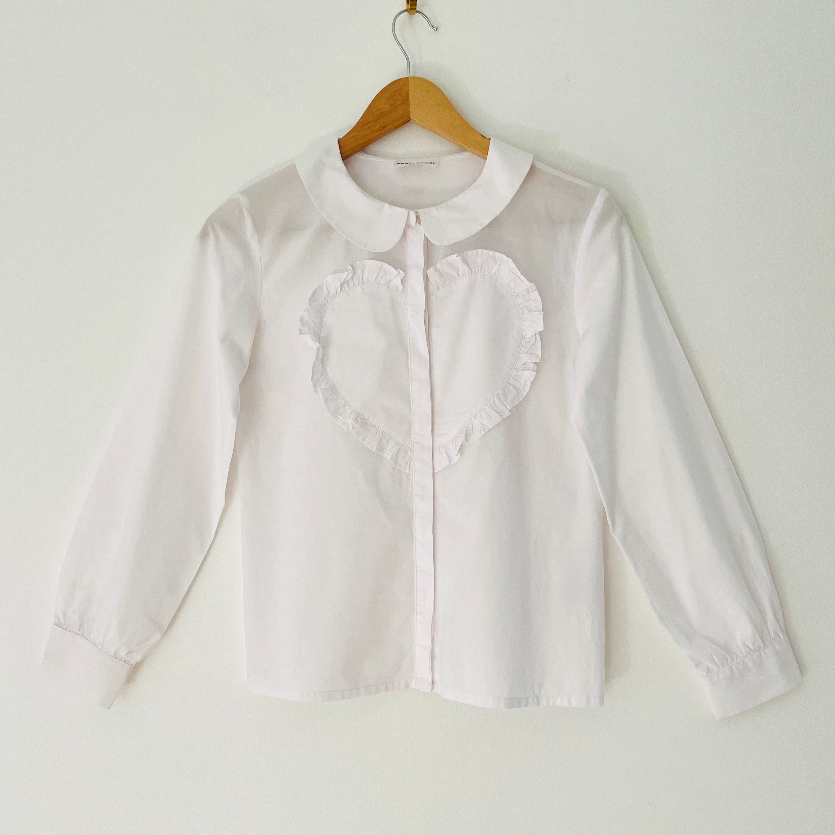 Sonia Rykiel Heart Frill Shirt Size XS.