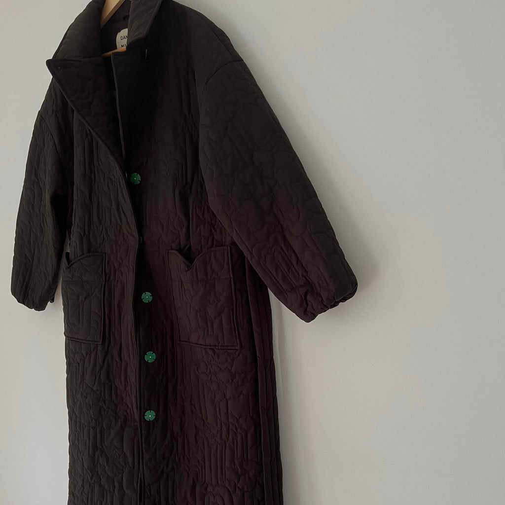 Damson Madder GILDA Longline Quilted Coat Size 12.