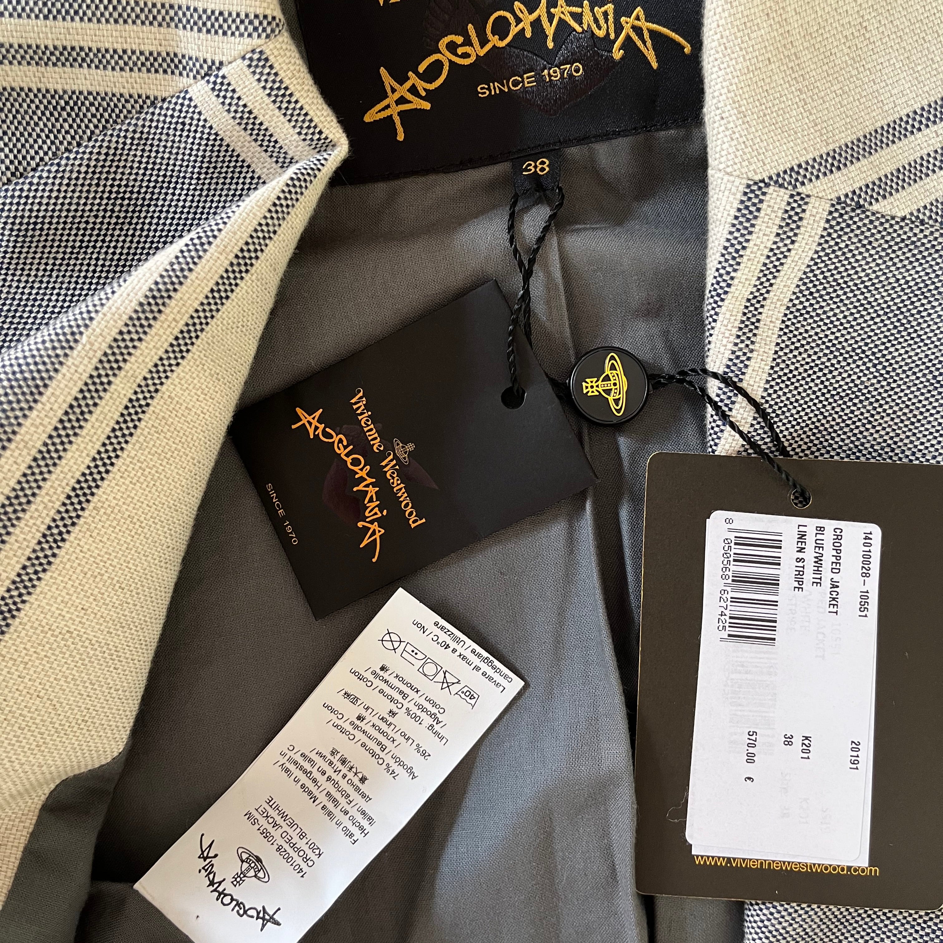 Vivienne Westwood ANGLOMANIA Cropped Jacket Size 38/XS.