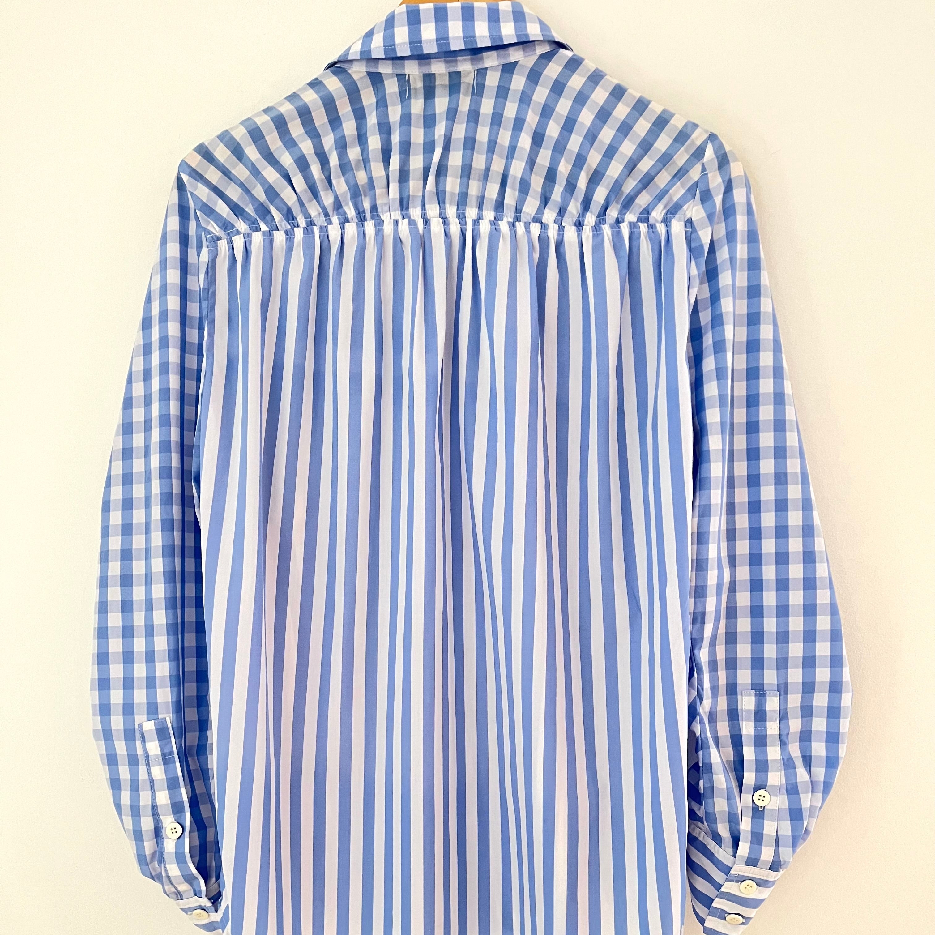 Lee Mathews STEVIE Gathered Stripe Shirt Size 0/AU6-8.