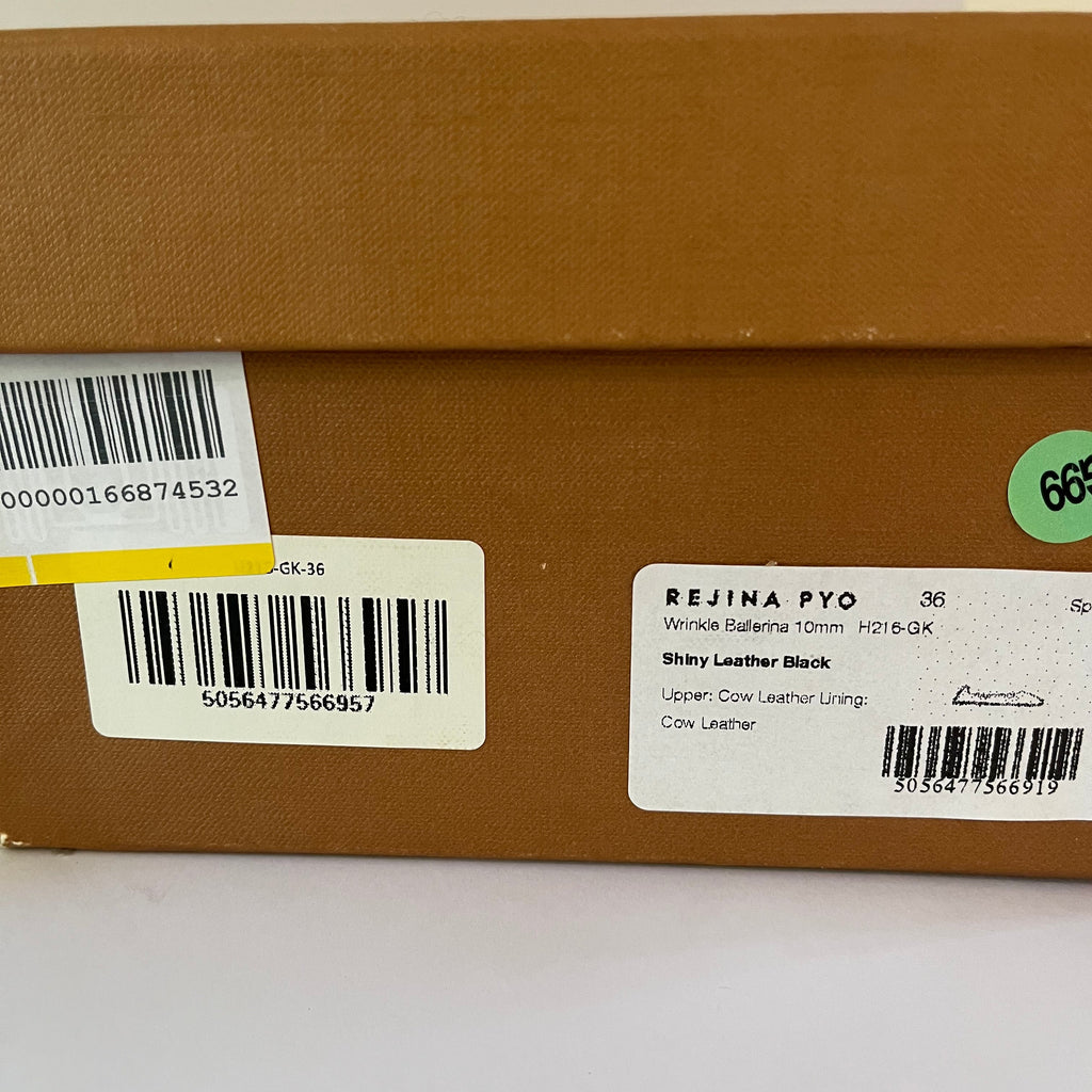 Rejina Pyo PATENT Leather Ballet Flats in Brown.