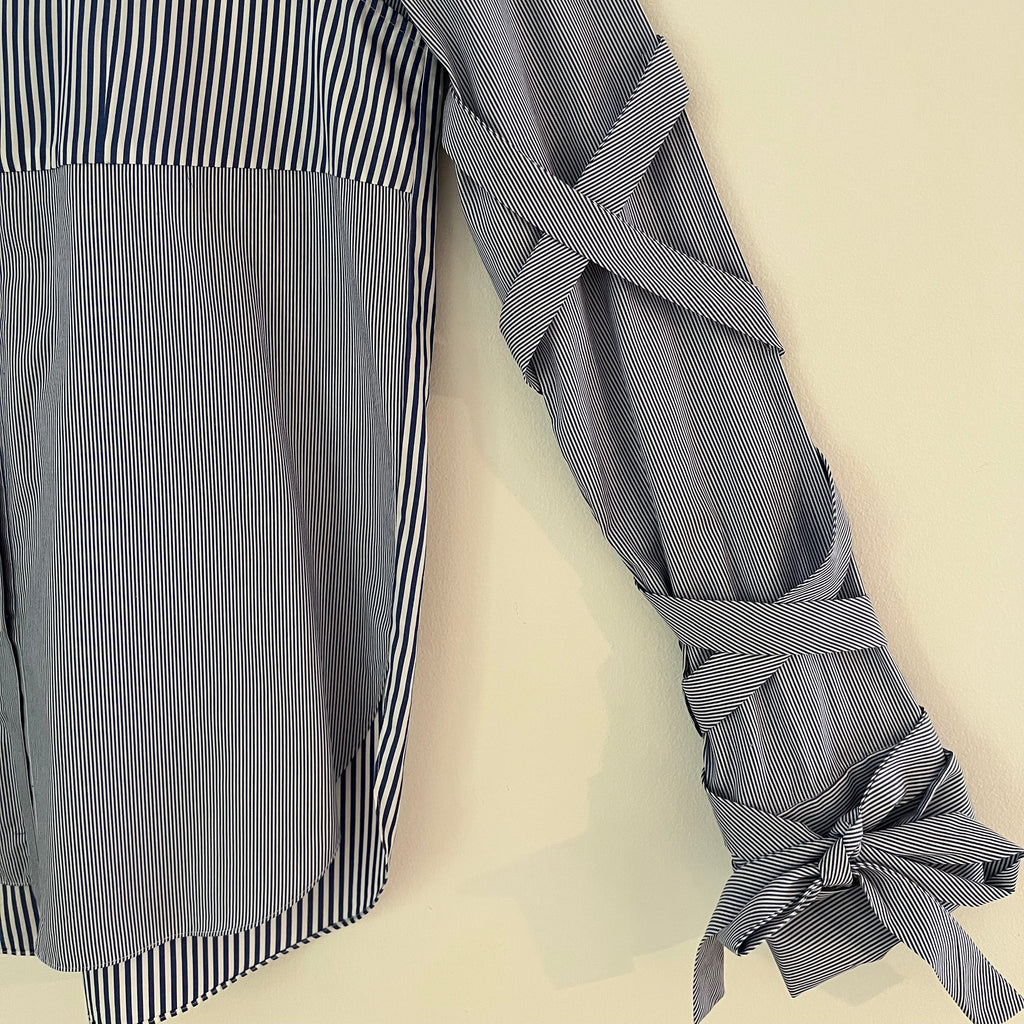 Tibi Striped Strap Shirt Size US2/AU6-8.