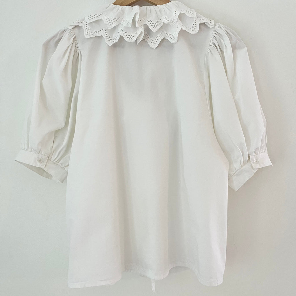 Damson Madder LOTTIE Blouse in White Size 10.