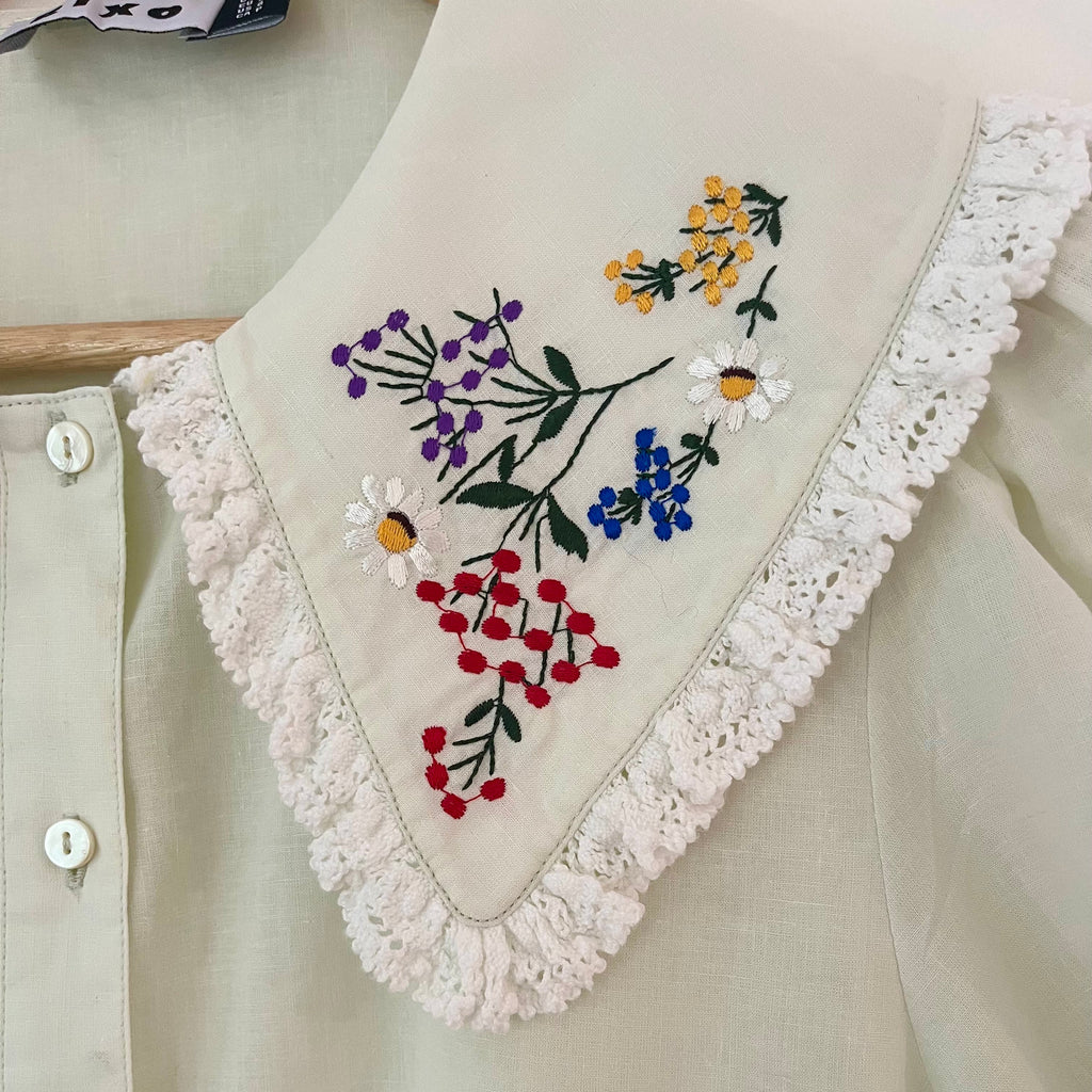 Rixo DALLAS Embroidered Blouse Size 10.