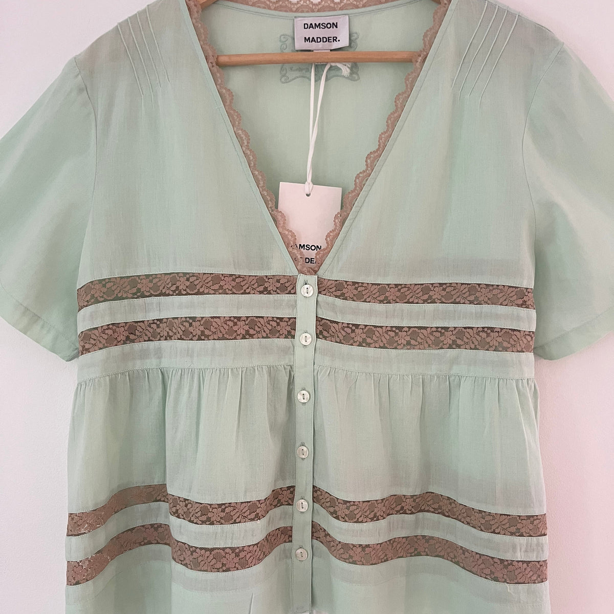 Damson Madder BNWT TILDA Lace Top Size 14.