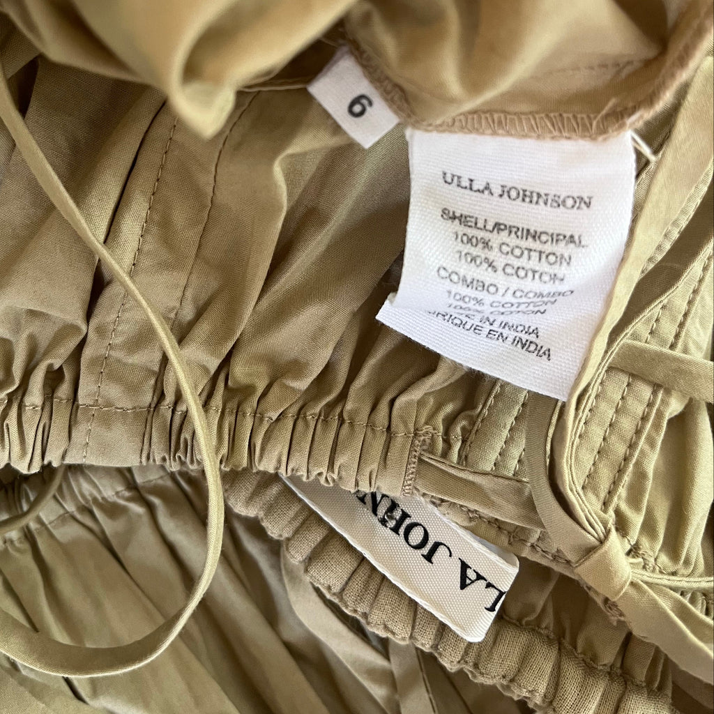 Ulla Johnson LULU Top in Khaki Size US6/M.