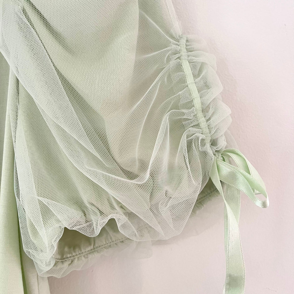 Simone Rocha Green Puff Sleeve T-shirt Size XS.