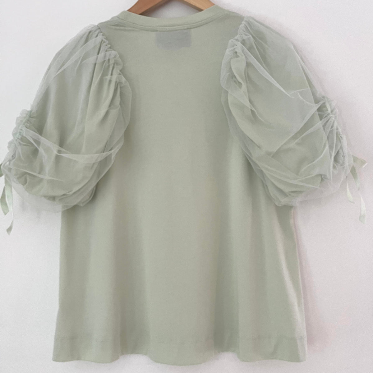 Simone Rocha Green Puff Sleeve T-shirt Size XS.