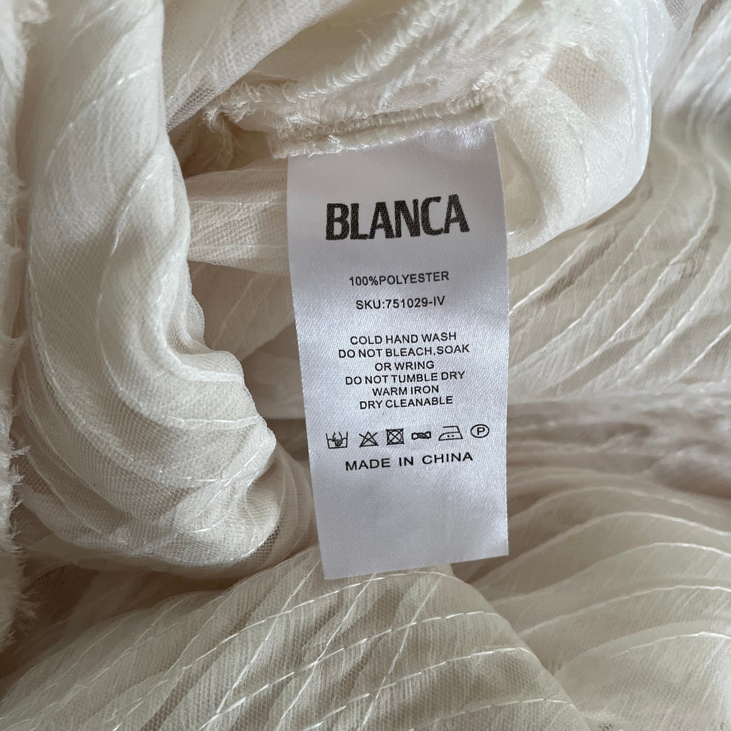 Blanca DELMARE Top In Ivory Size L.