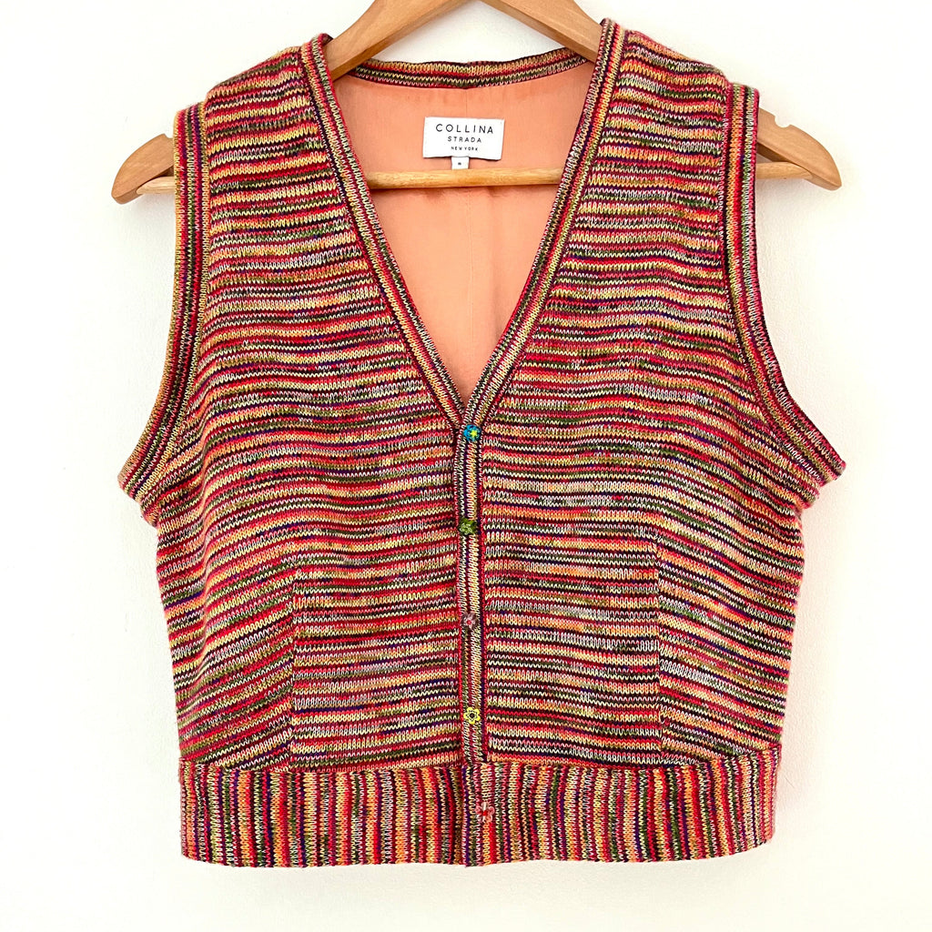 Collina Strada Multicolour Knit Vest Size S.
