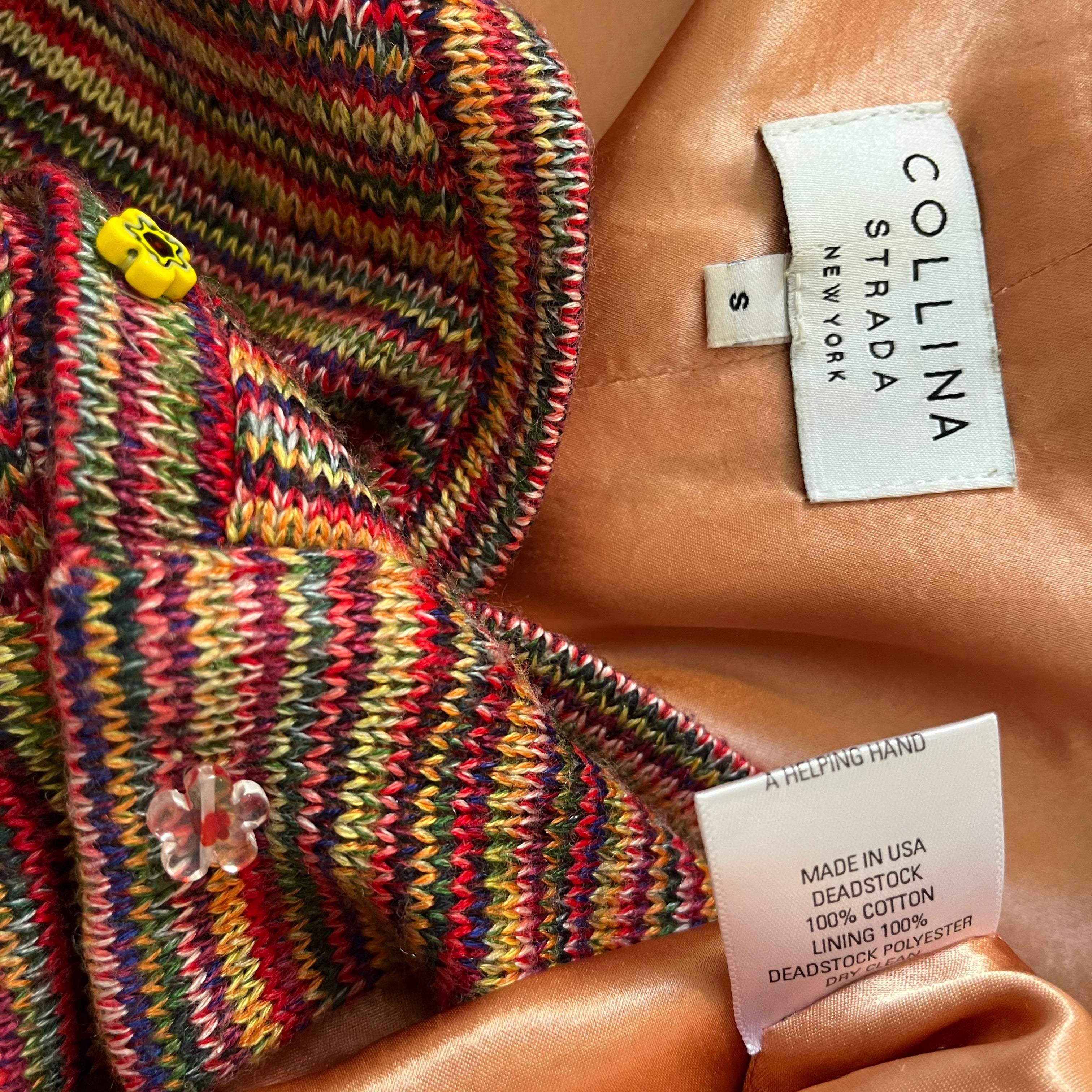 Collina Strada Multicolour Knit Vest Size S.