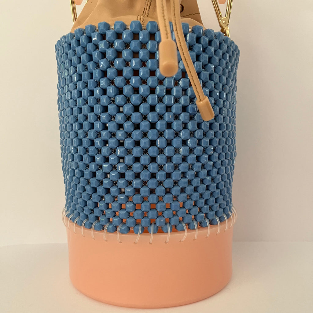 Lucy Folk Sample Beaded Bucket Bag.