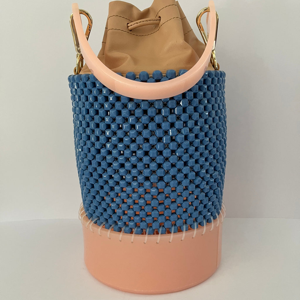 Lucy Folk Sample Beaded Bucket Bag.