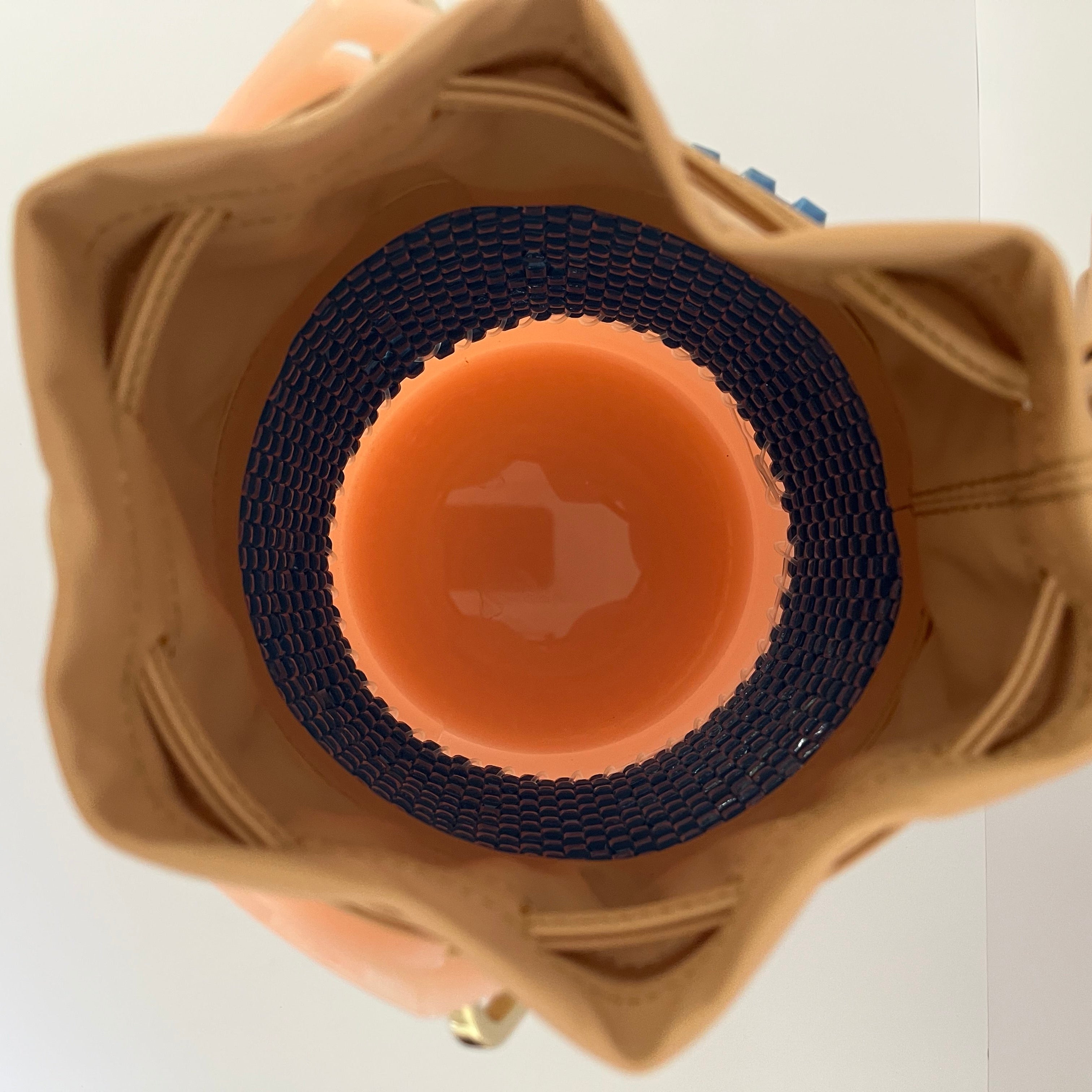 Lucy Folk Sample Beaded Bucket Bag.