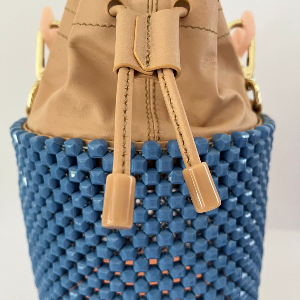 Lucy Folk Sample Beaded Bucket Bag.