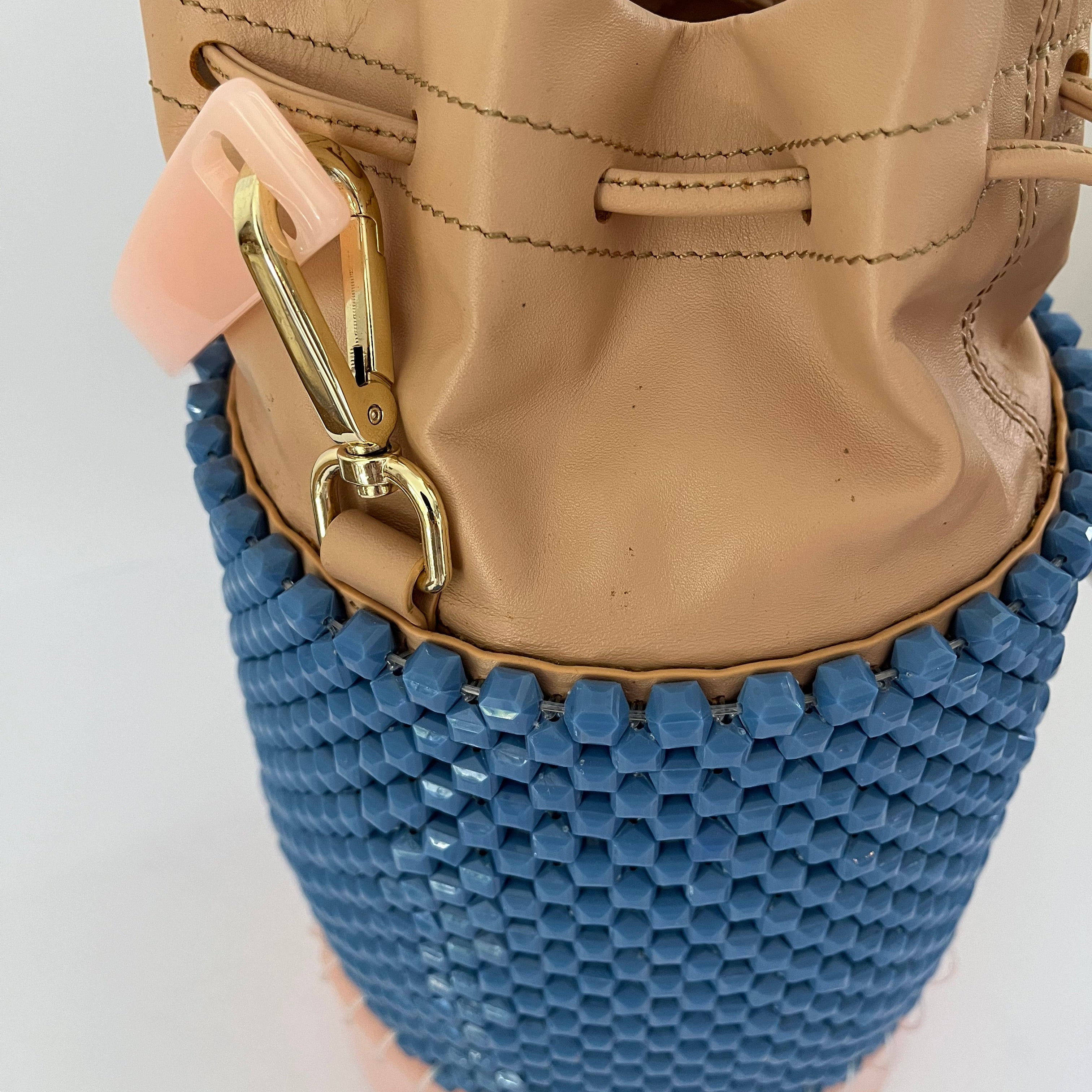 Lucy Folk Sample Beaded Bucket Bag.