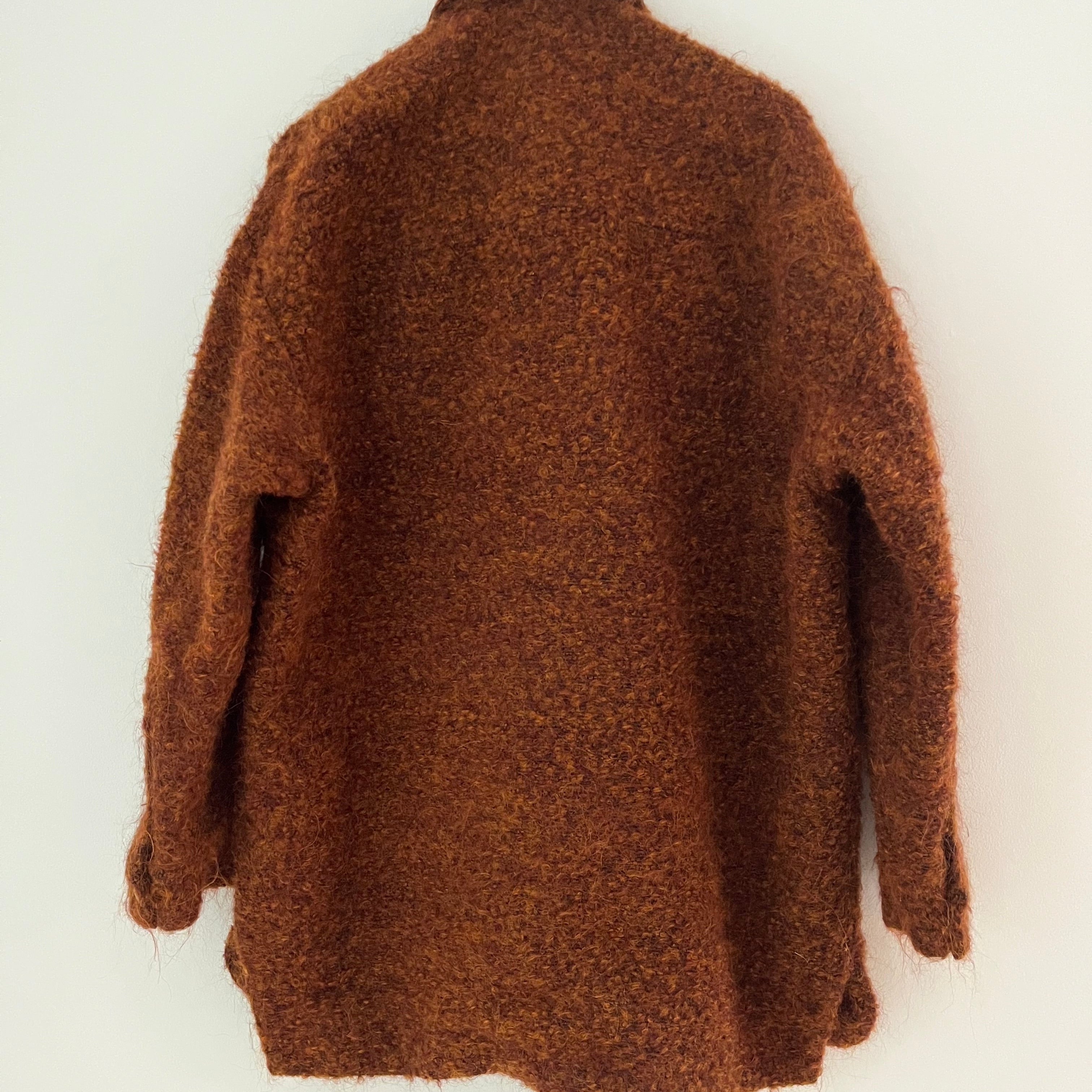 Acne Studios Alpaca Blend Boucle Jacket in Rust Size 38/AU10/M.