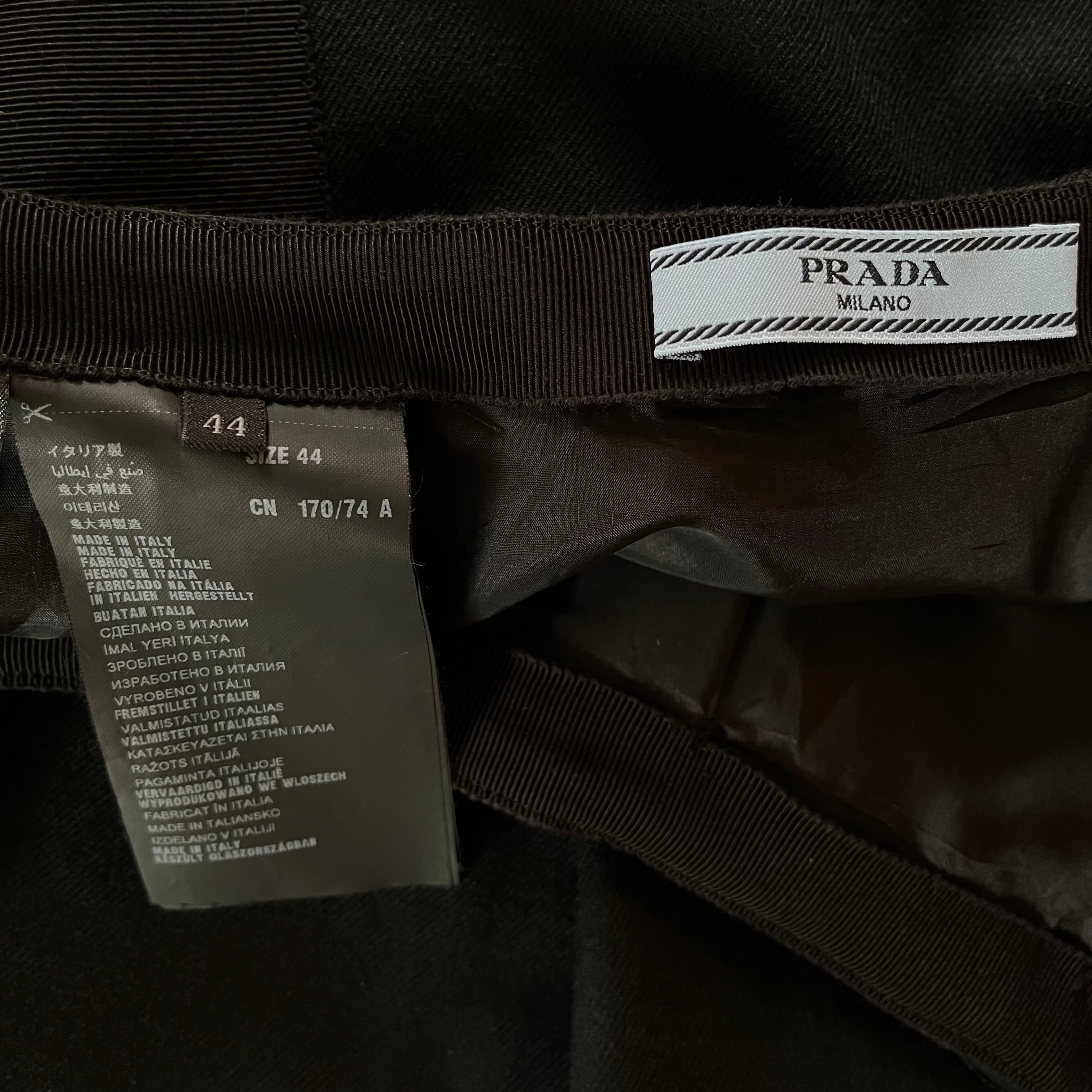 Prada Archive Black Skirt Size 44/AU12.