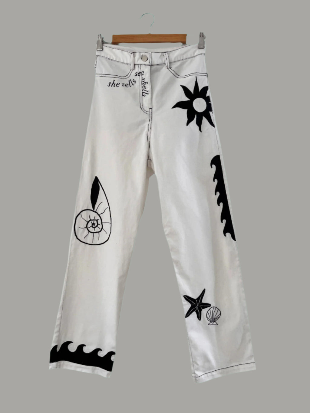 Lottie Hall TREASURE Pants in White.