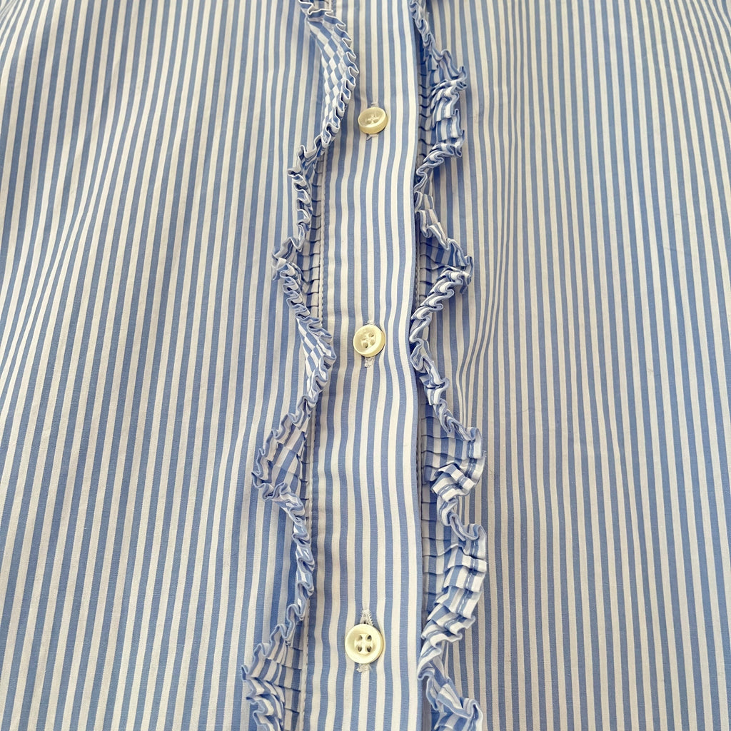 Officine Générale Ruffle Stripe Blouse Size M.