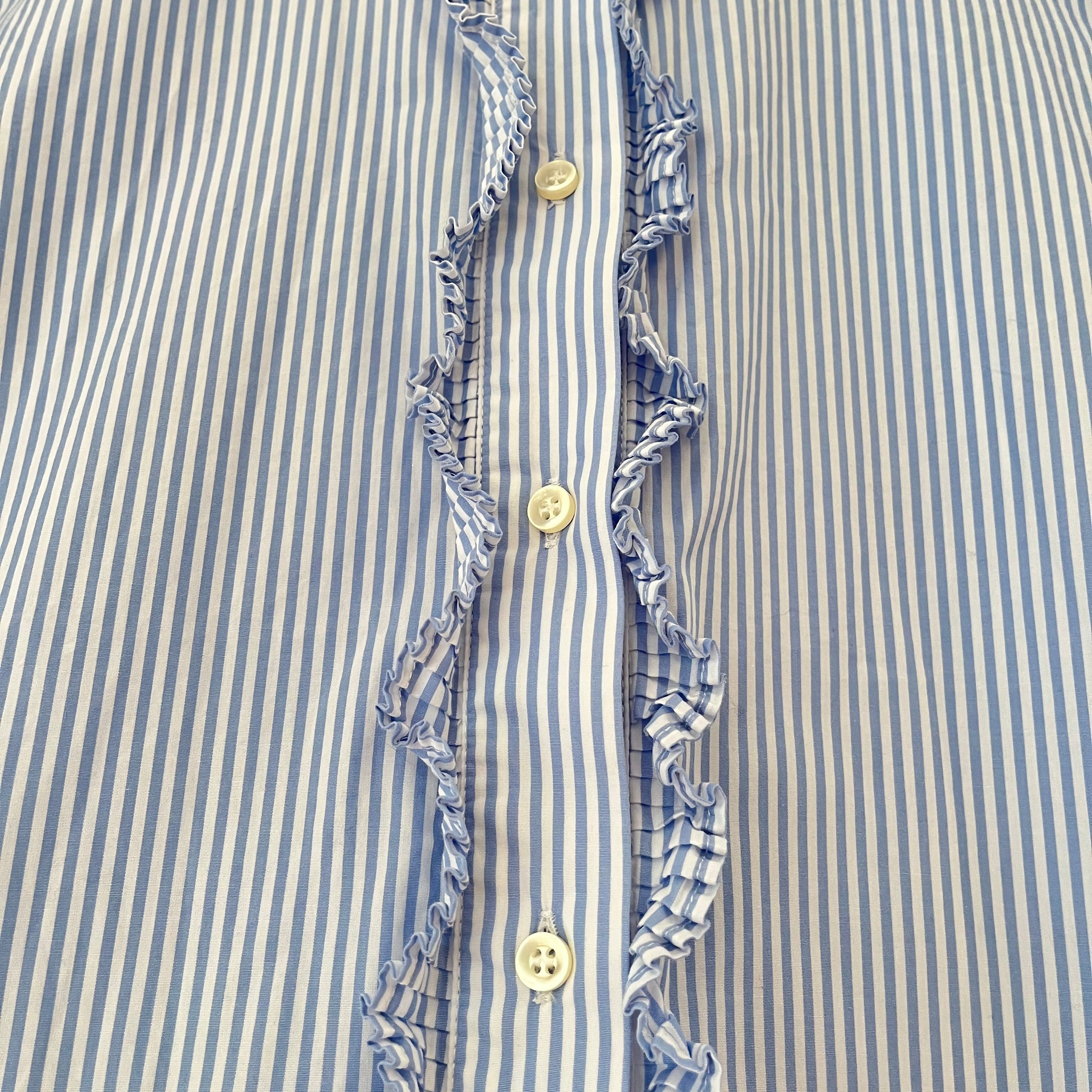 Officine Générale Ruffle Stripe Blouse Size M.