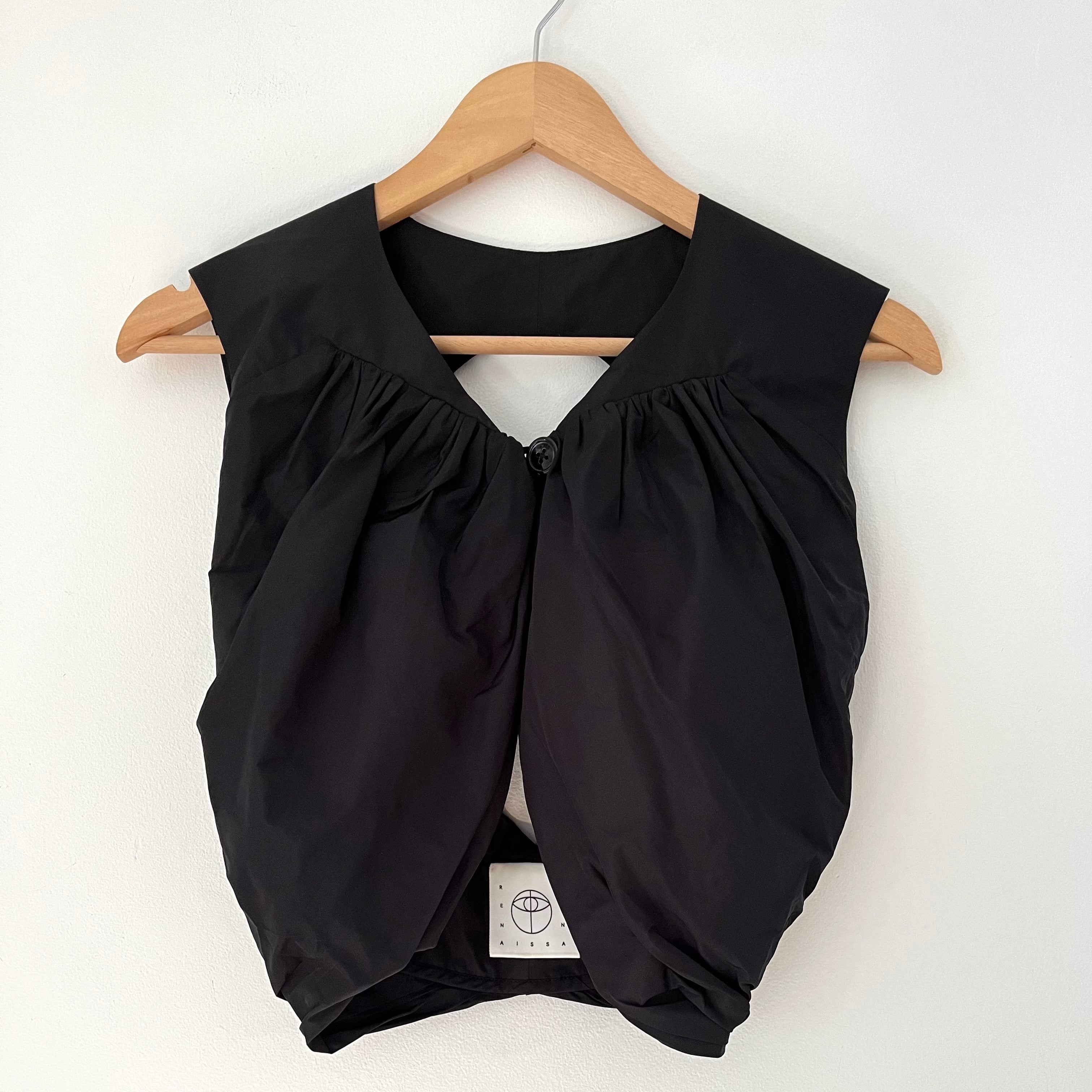 Renaissance Renaissance Baby Cutout Ruched Taffeta Top Size 36/XS.