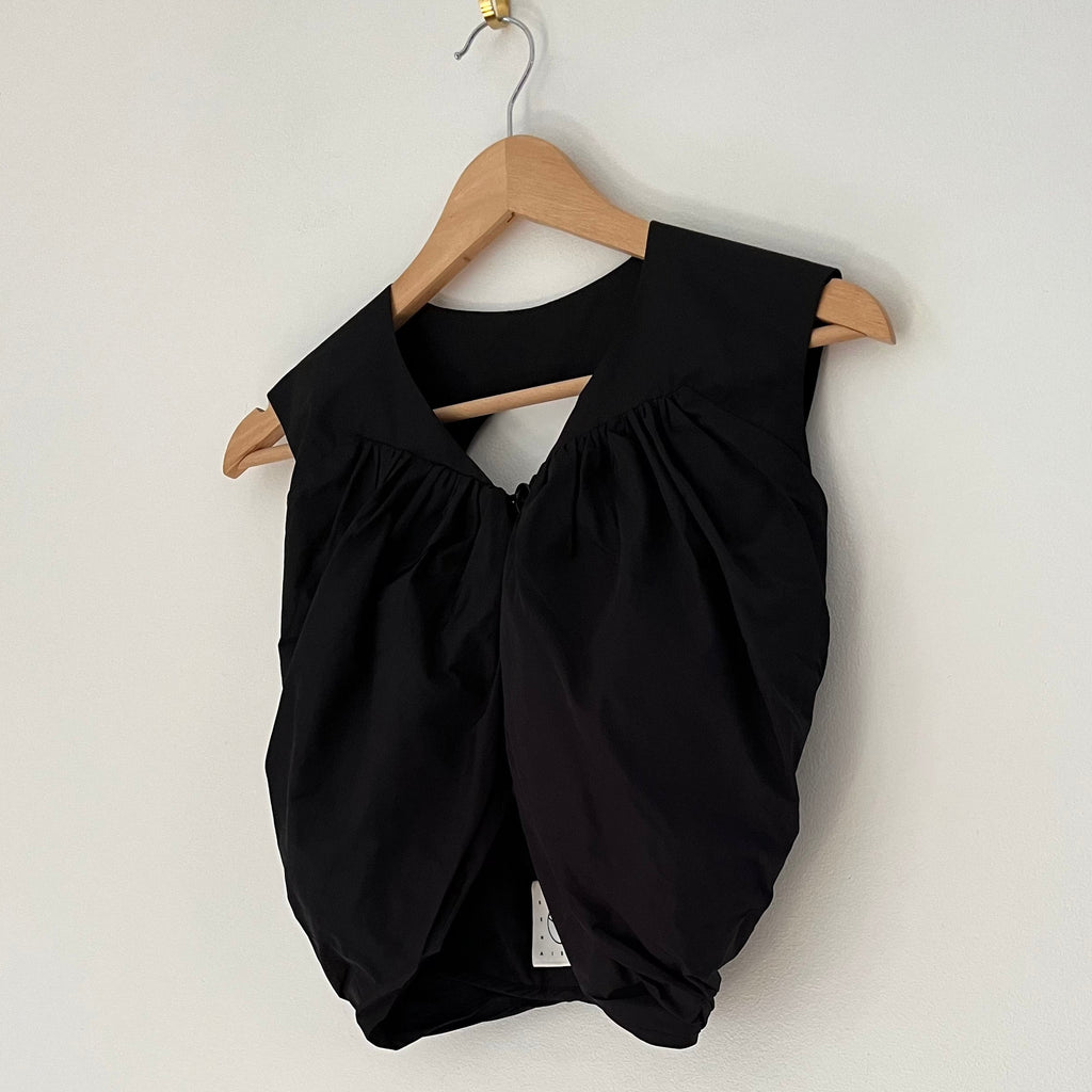 Renaissance Renaissance Baby Cutout Ruched Taffeta Top Size 36/XS.