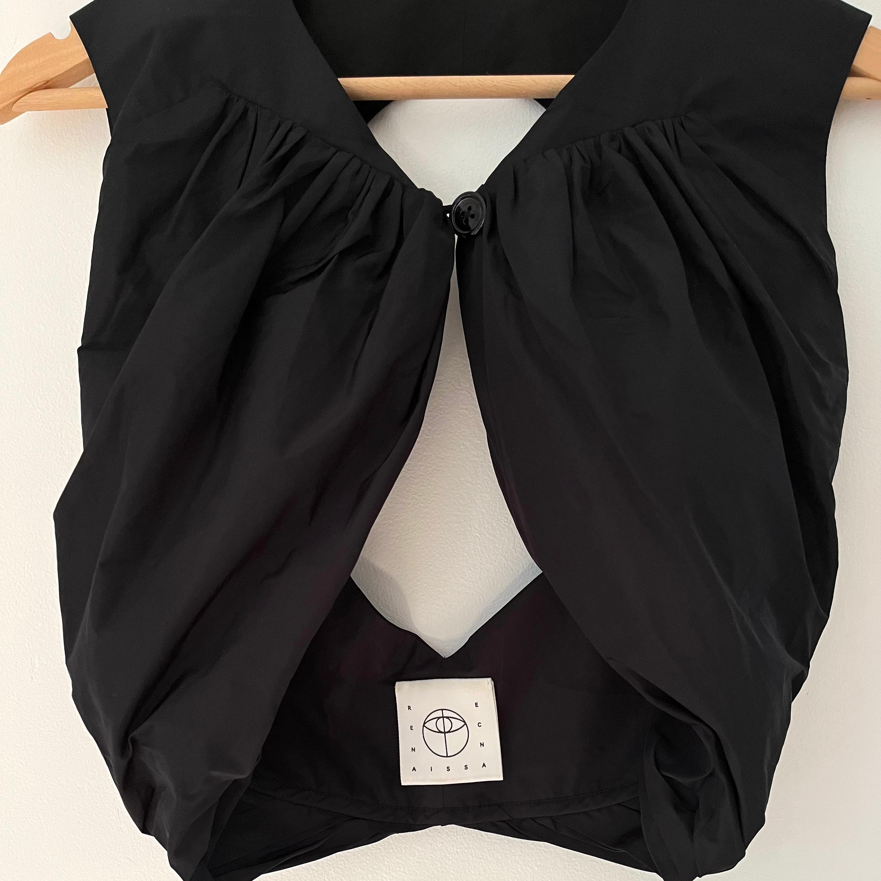 Renaissance Renaissance Baby Cutout Ruched Taffeta Top Size 36/XS.