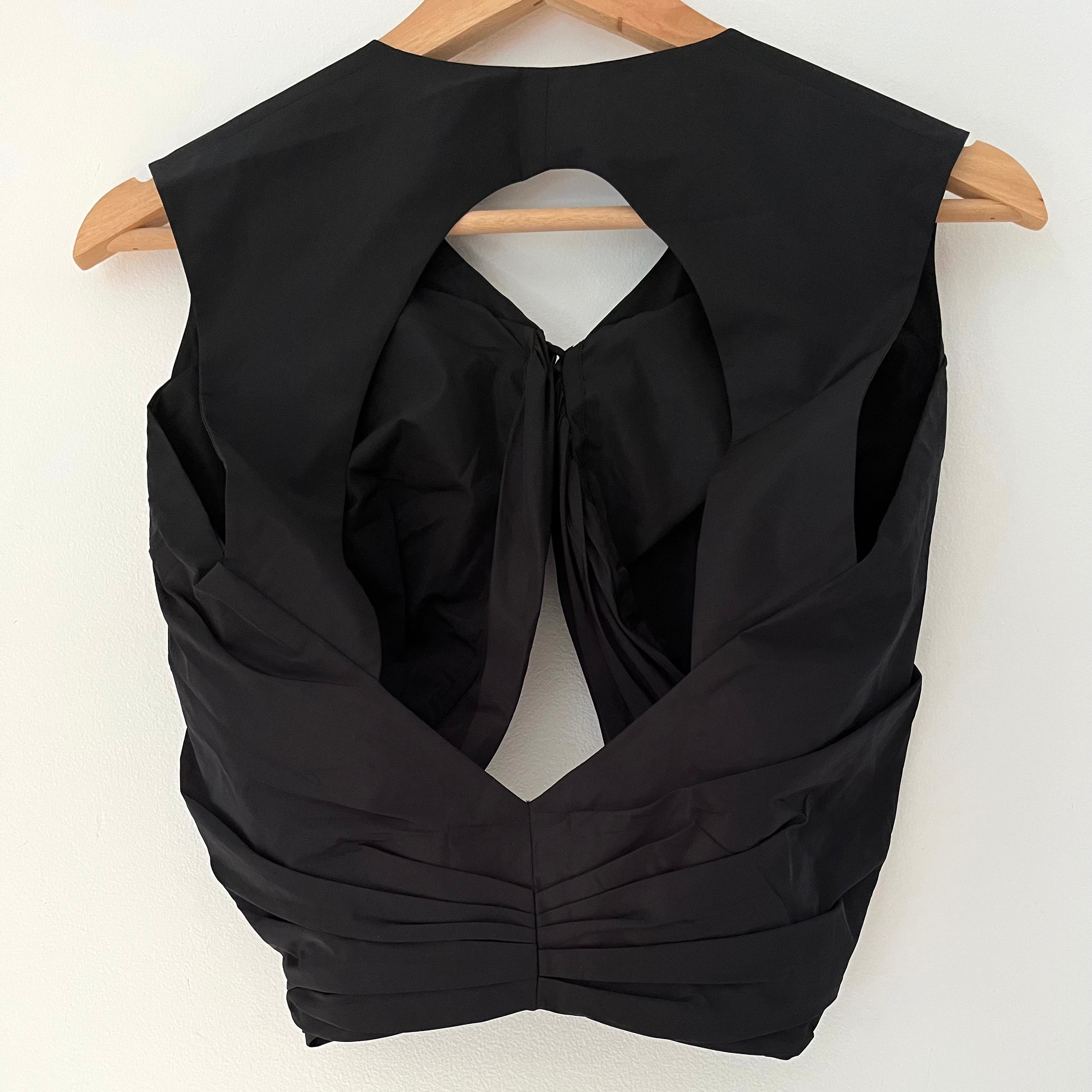 Renaissance Renaissance Baby Cutout Ruched Taffeta Top Size 36/XS.