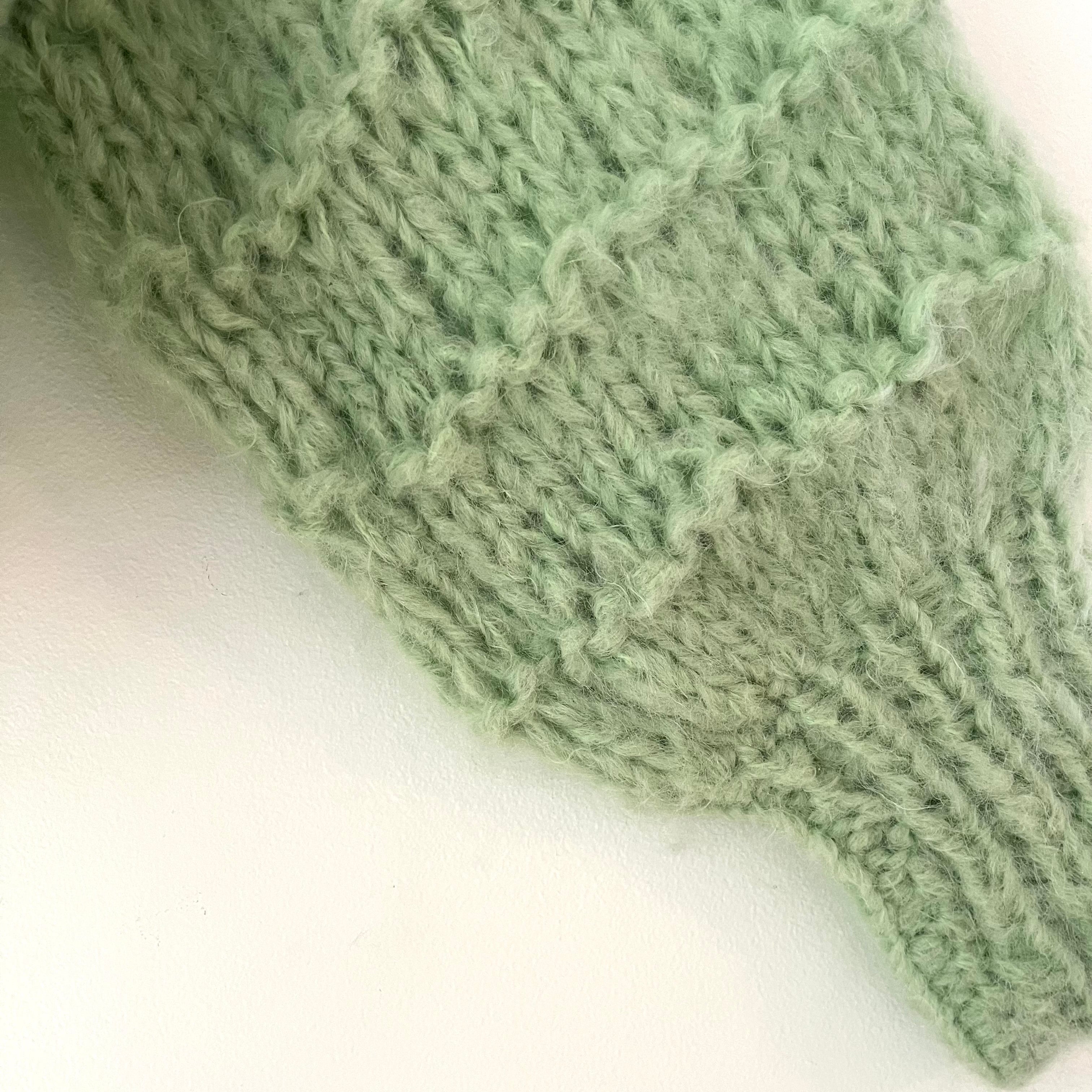 Frisson Knits BECCA Cardigan in Mint One Size.