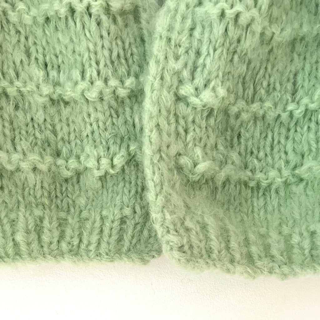 Frisson Knits BECCA Cardigan in Mint One Size.