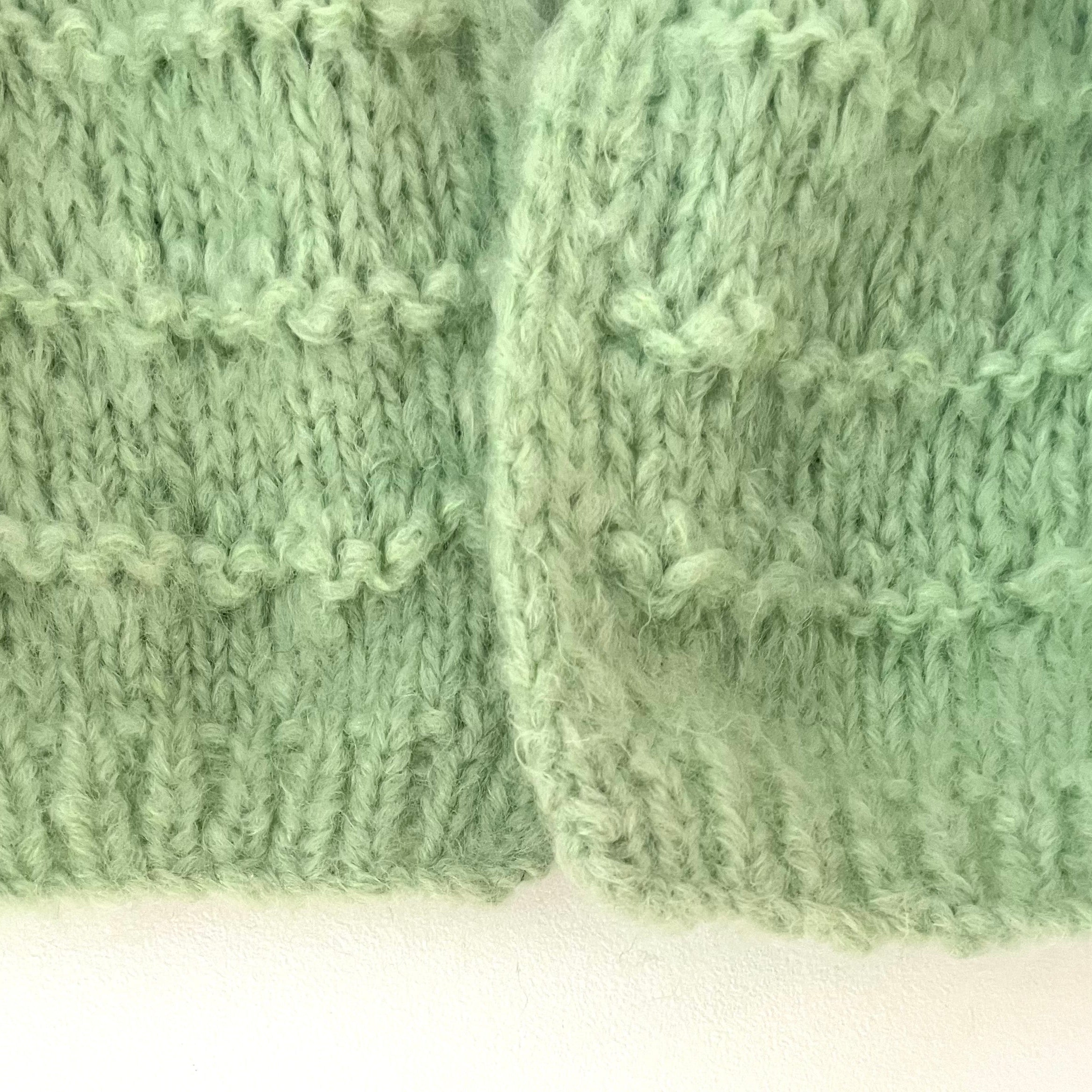 Frisson Knits BECCA Cardigan in Mint One Size.