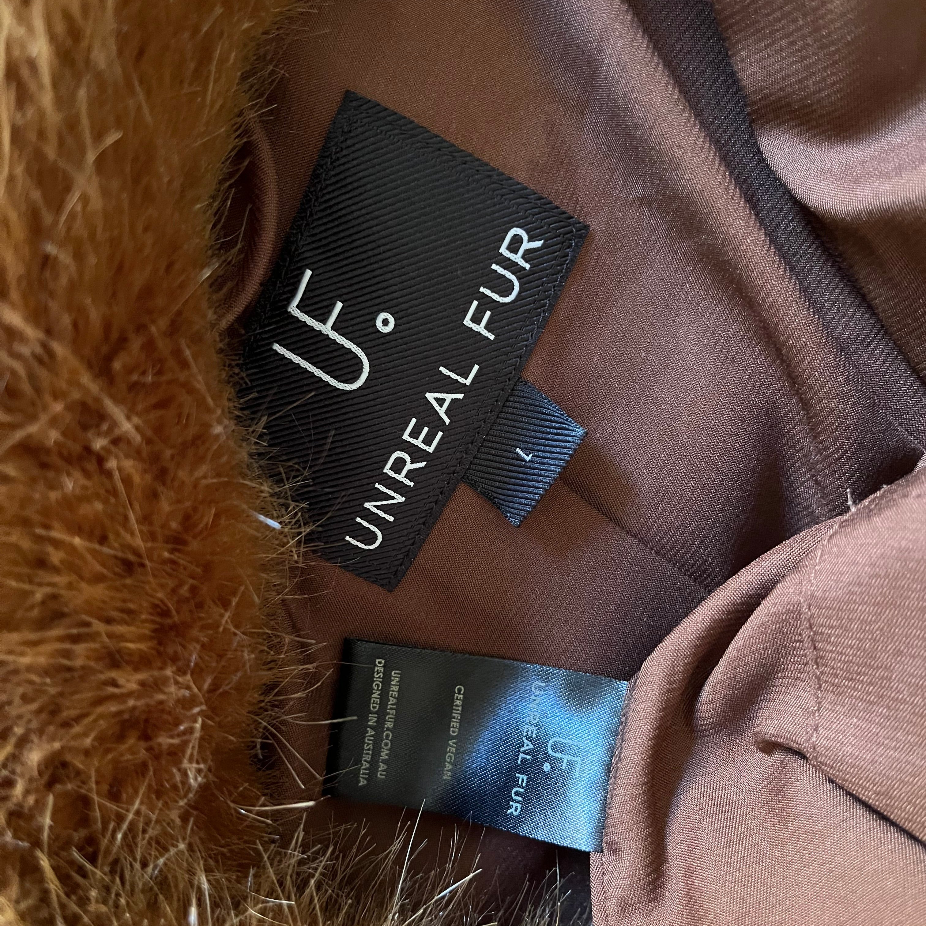 Unreal Fur RHAPSODY Faux Fur Jacket Size L.