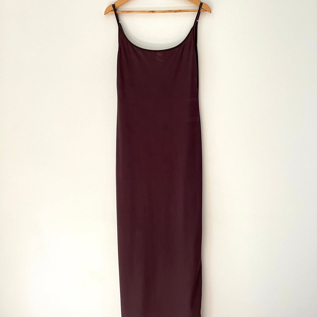 Katharina Lou Reversible Mesh Dress in Brown/Red Plaid Size L.