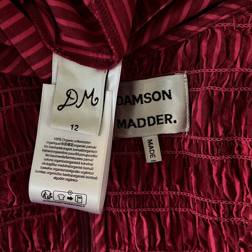 Damson Madder RAPHAELA Ruffle Midi Dress Size 12.