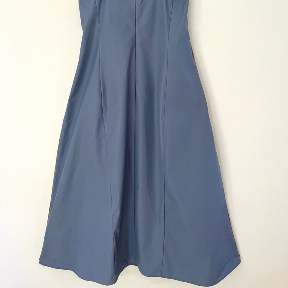Katharina Lou OLLYROSE Maxi Dress in Green houndstooth & Trench blue Size XL.